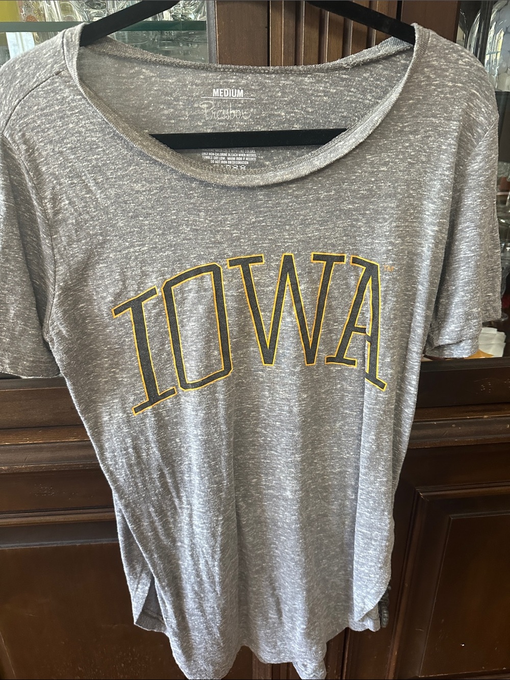 Gray Heather 'IOWA' Short Sleeve Tee